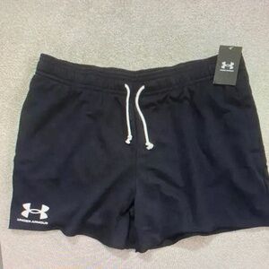 Under Armour Women's Black Shorts with White Accents